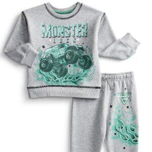 NWT Monster Jam Toddler Boys 2-Piece Sweatshirt & Sweatpants Set Size 18 Months